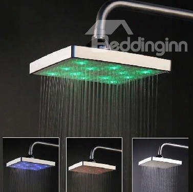 8 Inches Led Changing Color Top Shower Head