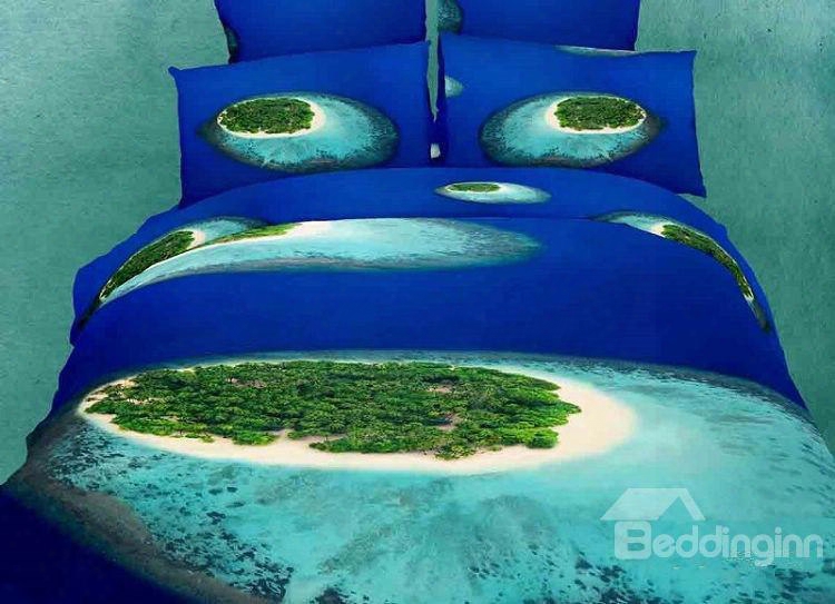 Amazing Tropical Islands Beach 4 Piece Bedding Sets/duvet Cover Sets