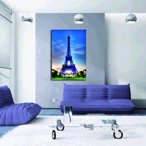 Beautiful Paris Eiffel Tower Pattern Framed Film Wall Art Prints
