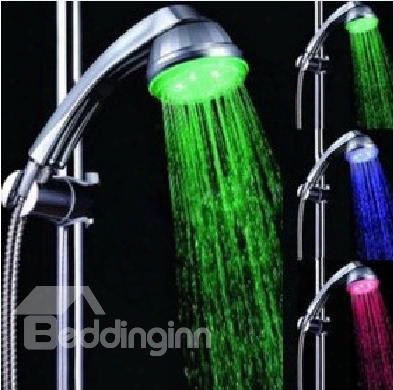 Colour Temperature Contral Changing Led A Grade Abs Chrome Finish Shower Head