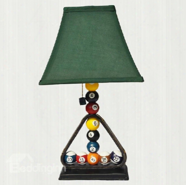 Creative Lovely Billiards Style Resin Table Lamp