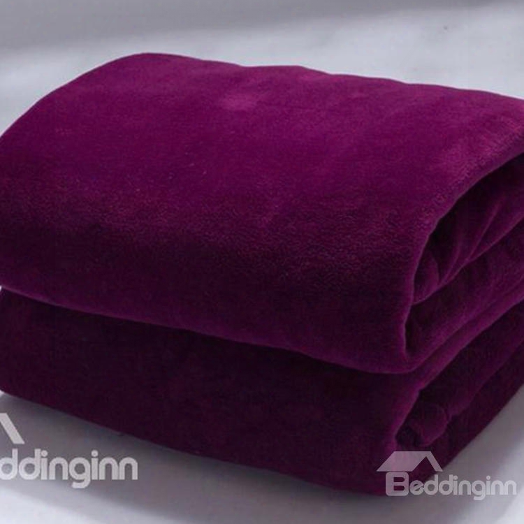 Gorgeous Deep Purple Flannel Adult Blanket