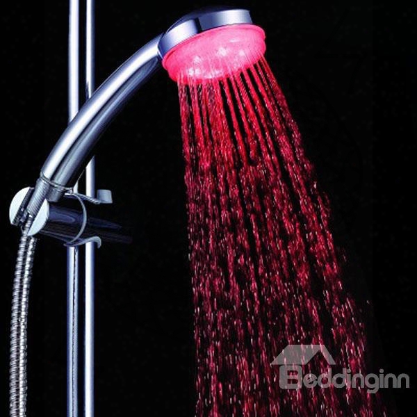 Led Shower Head Faucet Changing 3 Color By Temperature