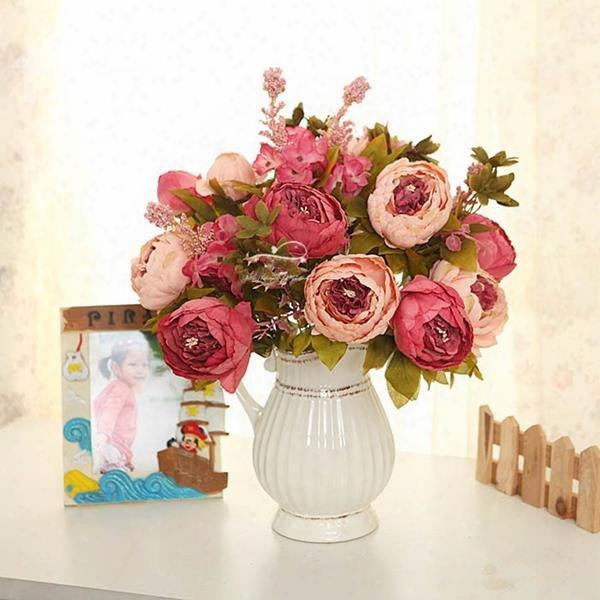 New Arrival A Bunch Of Luxurious Vivid Artificial Peony Flowers