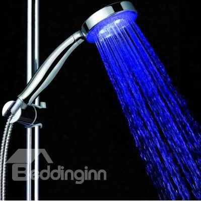 New Arrival A Grade Abs Chrome Finish Color Changi Ng Led Hanldheld Shower Head