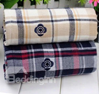 New Arrival Comfortable 100% Cotton Skin Care Classic Check Towel