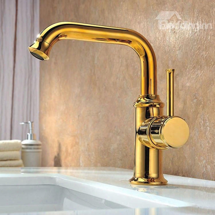 New Arrival High Quality Gold Hot And Cold Ajustable Bathroom Sink Faucet