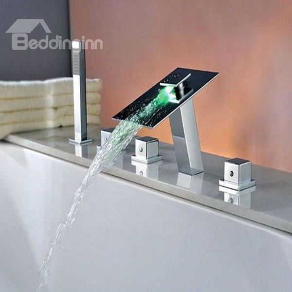 New Arrival High Quality Led Color Changing Unique Head Bathtub Faucet