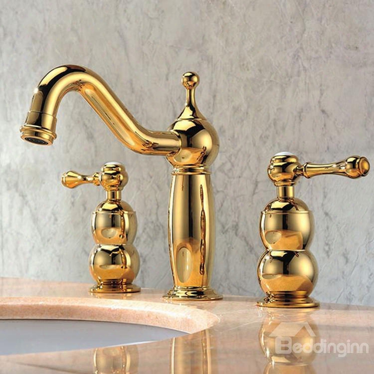 New Arrival High Quality Retro European-style Gold Bathroom Sink Faucet