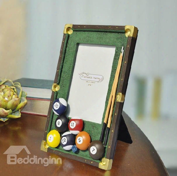 New Arrival Lovely Billiards Style Retangular Photo Frame With Carvings