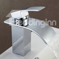 New Arrival Modern Single Handle Waterfall Brass Bathroom/kitchen Sink Faucet