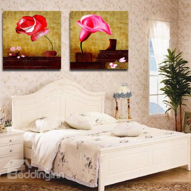 New Comer Red Roses And Tulips Film Wall Art Prints