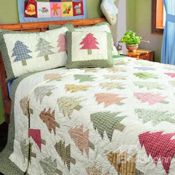 New Arrival Simple Christmas Tree 3 Piece Bedding Sets