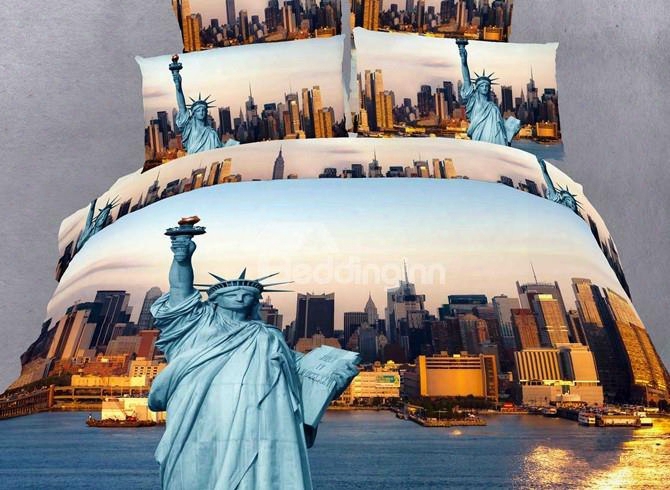 New Arrival Statue Of Liberty Print 3d Bedding Sets