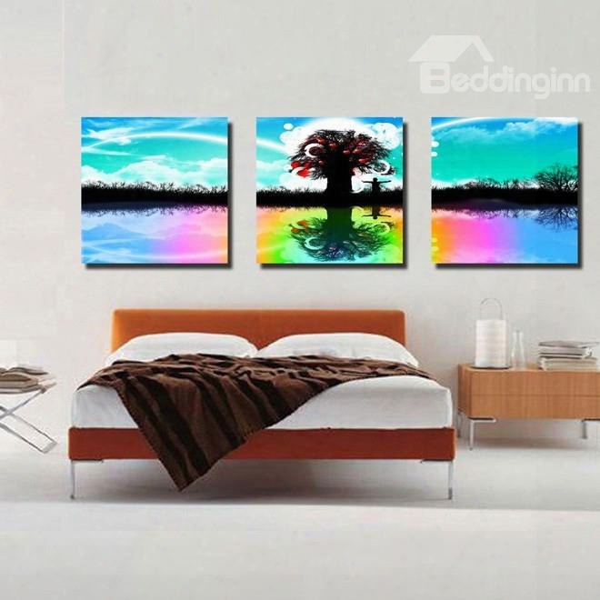 New Arrival Tree Reflection In The River Canvas Wall Prints