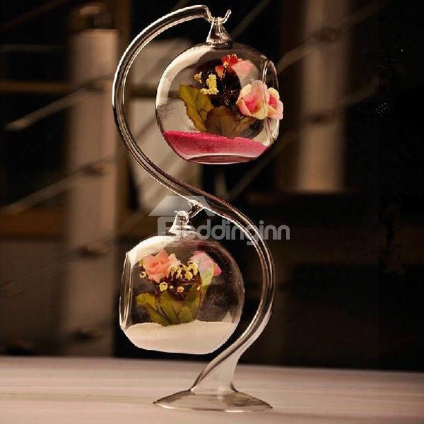 Original European Style 2 Pieces Hanging Glass Water Planting Container