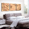 New Arrival Beautiful Lady and Flowers Print 3-piece Cross Film Wall Art Prints