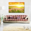 New Arrival Beautiful Pink Flowers in the Field Print Cross Film Wall Art Prints