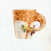 New Arrival Hand-painted 3D Ceramic Giraffe Creative Mug