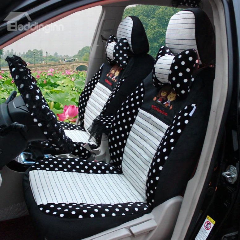 Princess Themed Cute Design With Laces Universal Car Seat Covers