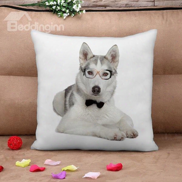 Adorable Puppy Doctor Print Throw Pillow Case