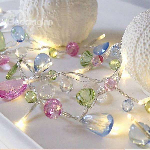 Artificial Colorful Crystal 3.2 Feet Length 10 Bulbs Led String Lights