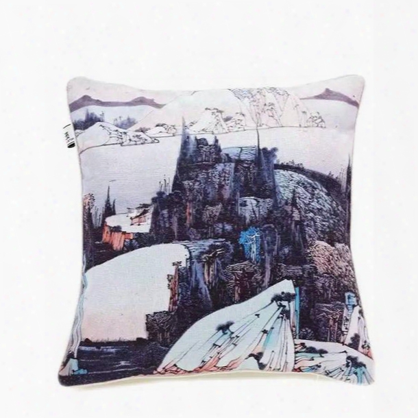 Beautiful Nature Scenery Paint Throw Pillow