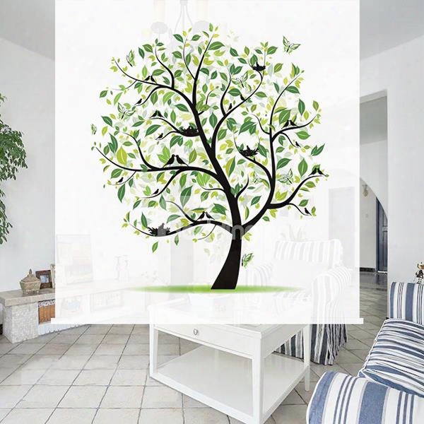 Concise Hand Painted? Tree 3d Printing Blackout Roller Shades