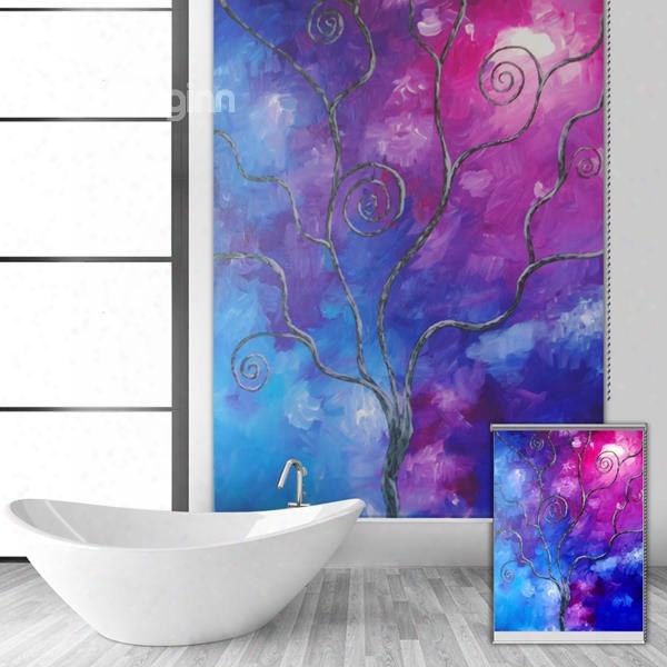 Creative Oil Painting Tree Printing Blackout 3d Roller Shades