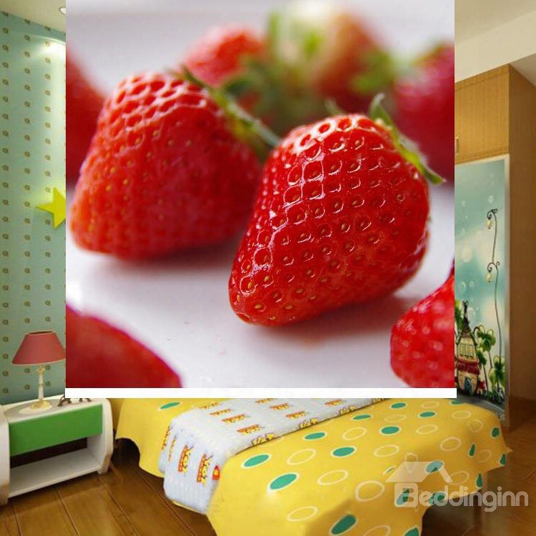 Delicious Strawberry Printing Blackout 3d Roller Shades