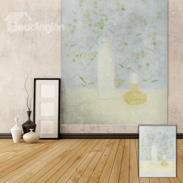 Elegant Oil Painting Flowers Printing Blackout 3d Roller Shades