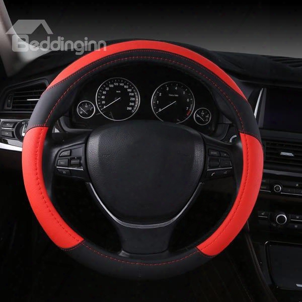 Fashional And Contrast Color Mixed Sport Style Car Steering Wheel Cover