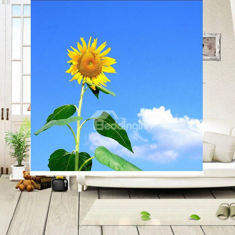 Golden Sunflowers Sunny Day Printing Blackout 3d Roller Shades