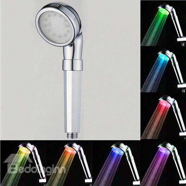 Hand-held 7 Vibrant Led Colors Change Automatically Every Few Seconds Shower Head