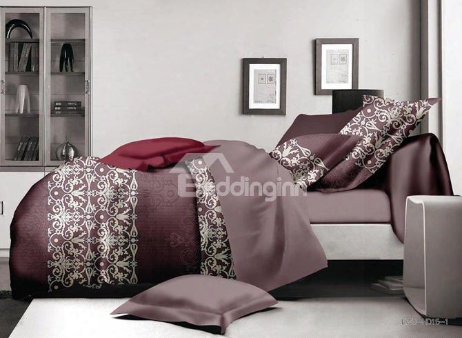 Inviting Muted Otnes Polyester 4-piece Duvet Cover Sets