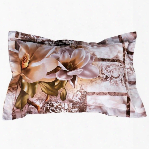 Lifelike Bright Magnolia 3d Print 2-piece Pillow Cases