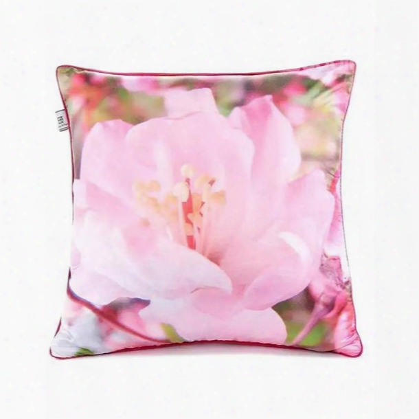 Lovely Pale Pink Flower Paint Throw Pillow