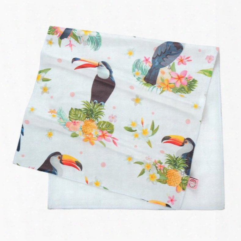 Lovely Tropical Toucan Printing Face ≈ Hand Towel