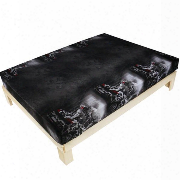 Luxury Leopard Car Print 3d Fitted Sheet