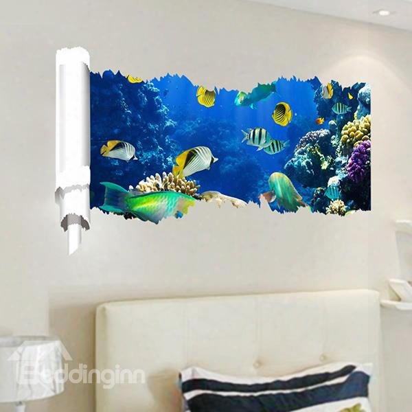 New Arrival Sea And Fish Pattern 3d Wall Stickers