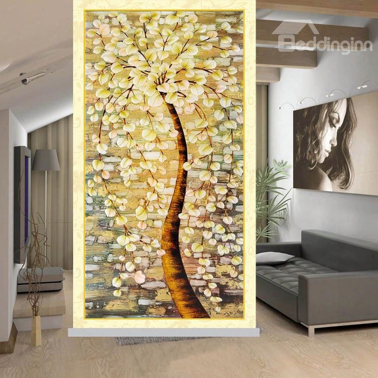 Oil Painting Flower Printing Blackout 3d Roller Shades