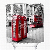 Retro Red Telephone Box and Bus Printing 3D Shower Curtain