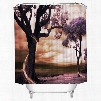 Romantic Love Trees Print 3D Shower Curtain