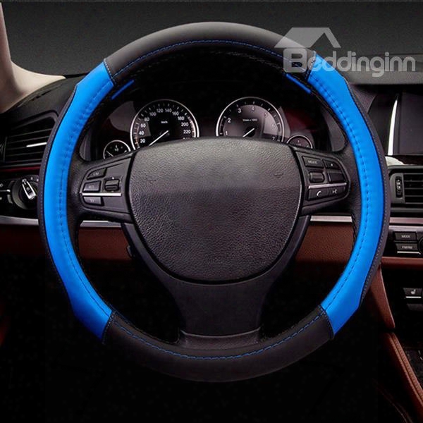 Special Sport Design Fashion Color Good Non-slip Type Leather Caar Steering Wheel Cover