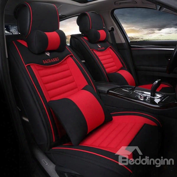 Sports Car Style Contrasting Colors Soft And Comfortable Design Universal Car Seat Cover