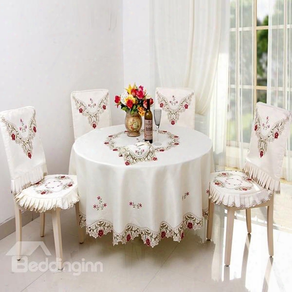 Super Fit Polyester Fibre Washable Flower Pattern  Dining Chair Covers