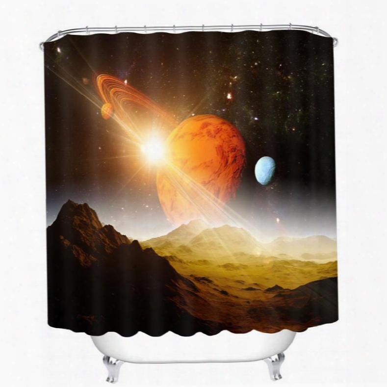 The Surface Of Planet Printing Bathroom Decor 3d Shower Curtain