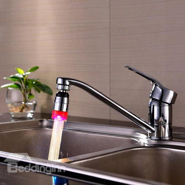 Unique Design 3 Colors Changing With Temperature Degree Kitchen Faucet Head