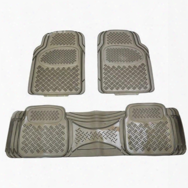 Wear Pvc Translucent Wit H Anti-skid Design 2-front And 1-piece Rear Overall Universal Car Carpet