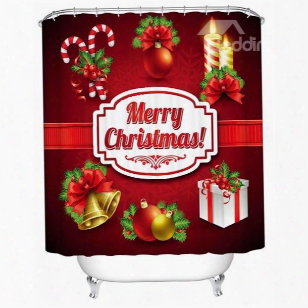 Wonderful Festive Christmas Ingredients Gather 3d Printing Shower Curtain